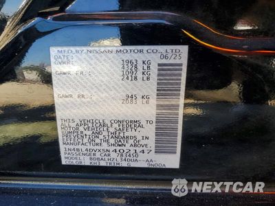 Zdjęcie 12 z 12 samochodu: 2025 NISSAN ALTIMA SV VIN:1N4BL4DVXSN402147 - miniatura