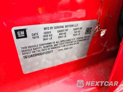 Zdjęcie 13 z 13 samochodu: 2016 CHEVROLET SONIC LS VIN:1G1JA6SH6G4123577 - miniatura