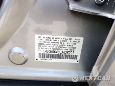 Zdjęcie 12 z 12 samochodu: 2003 HONDA ACCORD LX VIN:1HGCM56483A028007 - miniatura