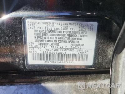 Zdjęcie 12 z 12 samochodu: 2020 NISSAN SENTRA SV VIN:3N1AB8CV1LY276155 - miniatura