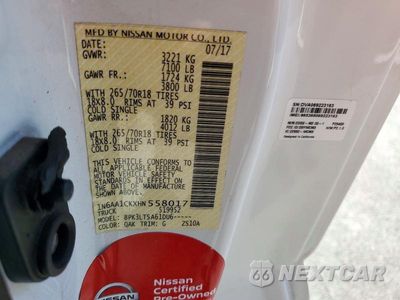Zdjęcie 13 z 13 samochodu: 2017 NISSAN TITAN S VIN:1N6AA1CKXHN558017 - miniatura