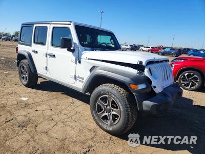Czwarte zdjęcie samochodu z boku: 2018 JEEP WRANGLER UNLIMITED SPORT VIN:1C4HJXDGXJW292786 - miniatura