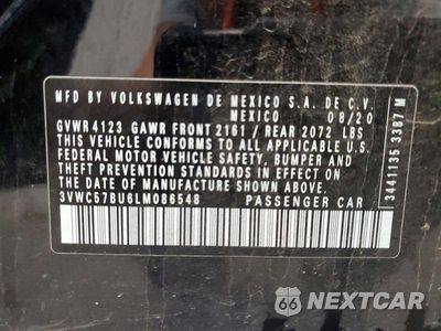Zdjęcie 12 z 12 samochodu: 2020 VOLKSWAGEN JETTA S VIN:3VWC57BU6LM086548 - miniatura