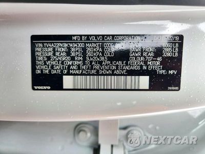 Zdjęcie 14 z 14 samochodu: 2019 VOLVO XC90 T6 MOMENTUM VIN:YV4A22PK8K1494300 - miniatura