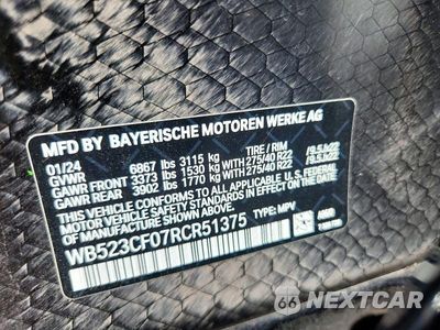 Zdjęcie 13 z 13 samochodu: 2024 BMW IX XDRIVE50 VIN:WB523CF07RCR51375 - miniatura
