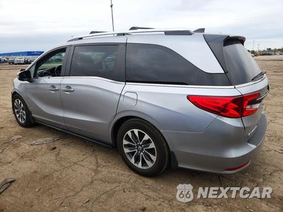 Drugie zdjęcie samochodu z przodu: 2021 HONDA ODYSSEY EXL VIN:5FNRL6H78MB041454 - miniatura
