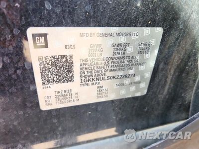 Zdjęcie 13 z 13 samochodu: 2019 GMC ACADIA SLT-1 VIN:1GKKNULS0KZ239274 - miniatura