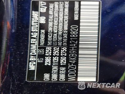 Zdjęcie 12 z 12 samochodu: 2017 MERCEDES-BENZ E 300 4MATIC VIN:WDDZF4KB9HA218820 - miniatura