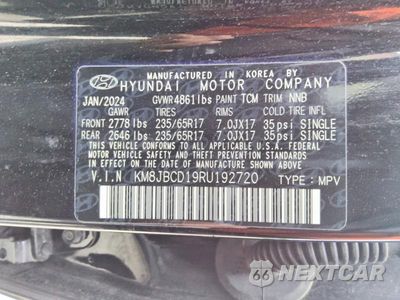 Zdjęcie 13 z 13 samochodu: 2024 HYUNDAI TUCSON BLUE VIN:KM8JBCD19RU192720 - miniatura