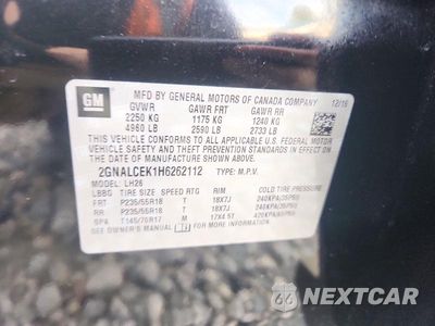 Zdjęcie 13 z 13 samochodu: 2017 CHEVROLET EQUINOX LT VIN:2GNALCEK1H6262112 - miniatura
