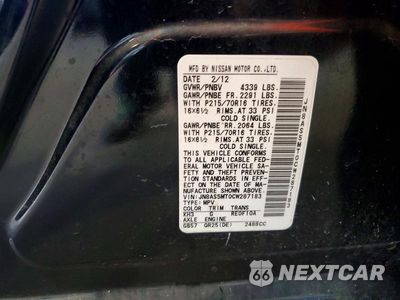 Zdjęcie 13 z 13 samochodu: 2012 NISSAN ROGUE S VIN:JN8AS5MT0CW287183 - miniatura