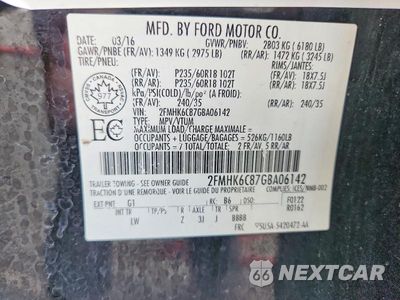 Zdjęcie 13 z 13 samochodu: 2016 FORD FLEX SEL VIN:2FMHK6C87GBA06142 - miniatura
