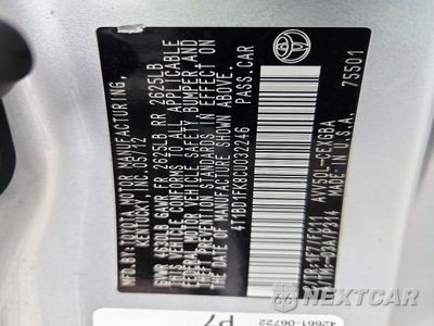 Zdjęcie 13 z 13 samochodu: 2012 TOYOTA CAMRY HYBRID XLE VIN:4T1BD1FK8CU032246 - miniatura