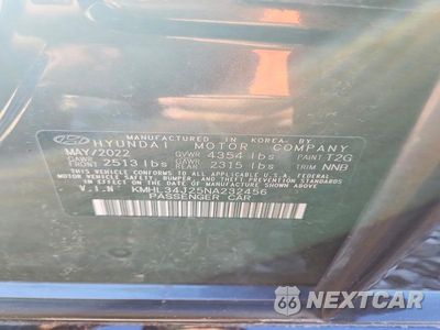 Zdjęcie 12 z 12 samochodu: 2022 HYUNDAI SONATA LIMITED VIN:KMHL34J25NA232456 - miniatura