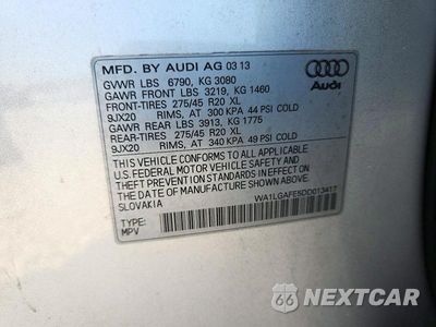 Zdjęcie 13 z 13 samochodu: 2013 AUDI Q7 PREMIUM PLUS VIN:WA1LGAFE5DD013417 - miniatura