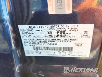 Zdjęcie 12 z 12 samochodu: 2004 FORD F150 VIN:1FTRX12W44NA30525 - miniatura