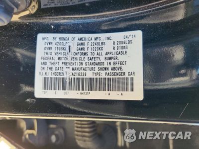 Zdjęcie 12 z 12 samochodu: 2014 HONDA ACCORD LX VIN:1HGCR2F34EA216226 - miniatura