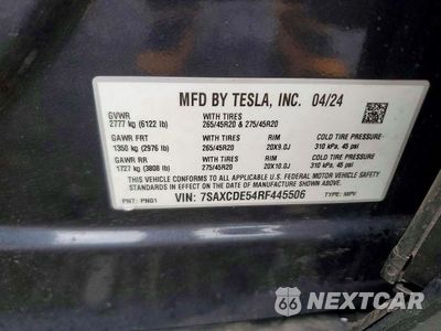 Zdjęcie 12 z 12 samochodu: 2024 TESLA MODEL X VIN:7SAXCDE54RF445506 - miniatura