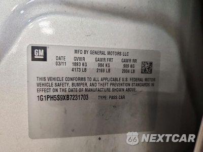 Zdjęcie 12 z 12 samochodu: 2011 CHEVROLET CRUZE LTZ VIN:1G1PH5S9XB7231703 - miniatura