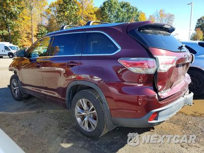 Drugie zdjęcie samochodu z przodu: 2015 TOYOTA HIGHLANDER XLE VIN:5TDJKRFH7FS130962 - miniatura