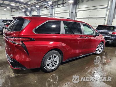 Trzecie zdjęcie samochodu z tyłu: 2021 TOYOTA SIENNA XSE VIN:5TDDSKFC4MS006122 - miniatura