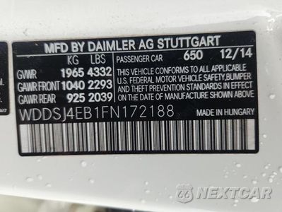Zdjęcie 12 z 12 samochodu: 2015 MERCEDES-BENZ CLA 250 VIN:WDDSJ4EB1FN172188 - miniatura