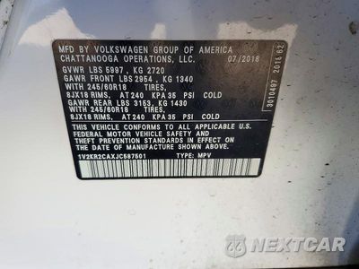 Zdjęcie 13 z 13 samochodu: 2018 VOLKSWAGEN ATLAS SE VIN:1V2KR2CAXJC587501 - miniatura