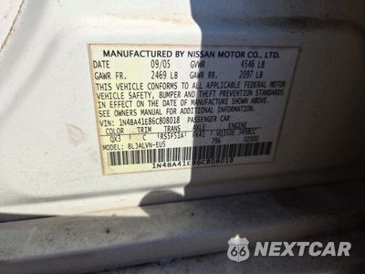 Zdjęcie 12 z 12 samochodu: 2006 NISSAN MAXIMA 3.5 SE VIN:1N4BA41E86C808018 - miniatura