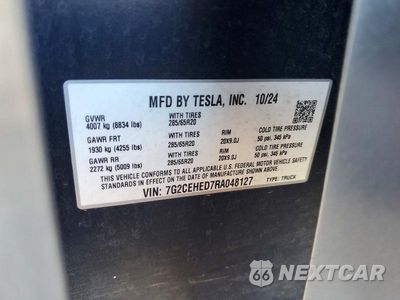 Zdjęcie 13 z 13 samochodu: 2024 TESLA CYBERTRUCK VIN:7G2CEHED7RA048127 - miniatura