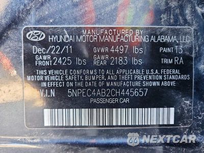 Zdjęcie 12 z 12 samochodu: 2012 HYUNDAI SONATA SE 2.0T VIN:5NPEC4AB2CH445657 - miniatura