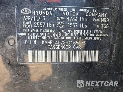Zdjęcie 12 z 12 samochodu: 2017 HYUNDAI SONATA PLUG-IN HYBRID VIN:KMHE14L28HA065476 - miniatura