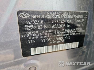Zdjęcie 12 z 12 samochodu: 2017 HYUNDAI ELANTRA SE VIN:5NPD84LF6HH002013 - miniatura