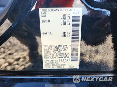 Zdjęcie 12 z 12 samochodu: 2020 NISSAN ALTIMA S VIN:1N4BL4BV1LC239629 - miniatura