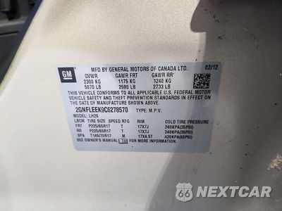 Zdjęcie 13 z 13 samochodu: 2012 CHEVROLET EQUINOX LT VIN:2GNFLEEK9C6278570 - miniatura