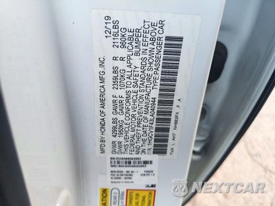 Zdjęcie 12 z 12 samochodu: 2020 HONDA ACCORD EX VIN:1HGCV1F43LA040944 - miniatura
