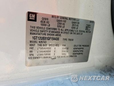 Zdjęcie 12 z 12 samochodu: 2016 GMC SIERRA K2500 DENALI VIN:1GT12UE81GF194436 - miniatura