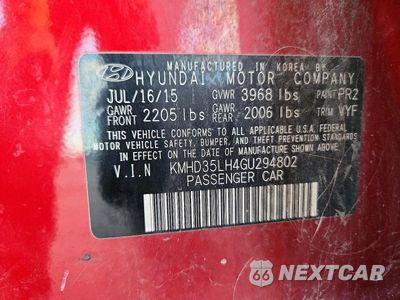 Zdjęcie 13 z 13 samochodu: 2016 HYUNDAI ELANTRA GT BASE VIN:KMHD35LH4GU294802 - miniatura