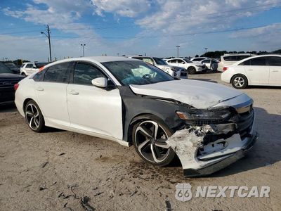 Czwarte zdjęcie samochodu z boku: 2019 HONDA ACCORD SPORT VIN:1HGCV1F30KA096782 - miniatura