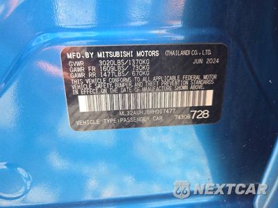 Zdjęcie 13 z 13 samochodu: 2024 MITSUBISHI MIRAGE ES VIN:ML32AUHJ8RH017477 - miniatura