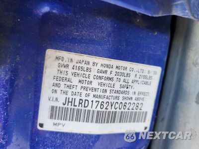 Zdjęcie 14 z 14 samochodu: 2000 HONDA CR-V EX VIN:JHLRD1762YC062282 - miniatura