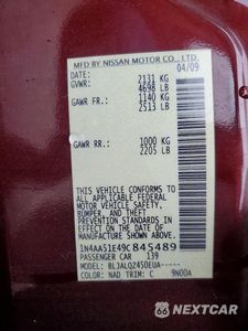 Zdjęcie 12 z 12 samochodu: 2009 NISSAN MAXIMA 3.5 S VIN:1N4AA51E49C845489 - miniatura