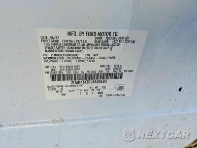 Zdjęcie 13 z 13 samochodu: 2018 FORD FLEX SEL VIN:2FMHK6C81JBA00683 - miniatura