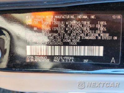 Zdjęcie 13 z 13 samochodu: 2006 TOYOTA TUNDRA DOUBLE CAB SR5 VIN:5TBET34136S560465 - miniatura