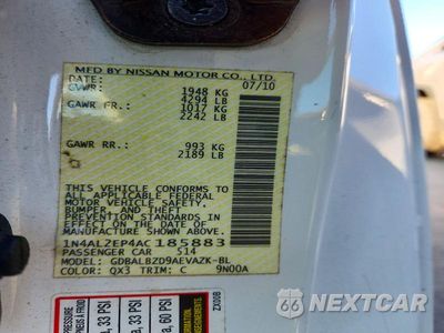 Zdjęcie 12 z 12 samochodu: 2010 NISSAN ALTIMA 2.5 S VIN:1N4AL2EP4AC185883 - miniatura