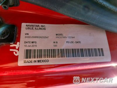 Zdjęcie 12 z 14 samochodu: 2016 INTERNATIONAL PROSTAR SEMI TRUCK VIN:3HSDJSNR6GN232547 - miniatura