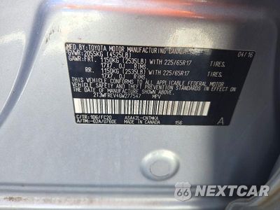 Zdjęcie 13 z 13 samochodu: 2016 TOYOTA RAV4 XLE VIN:2T3WFREV4GW277547 - miniatura