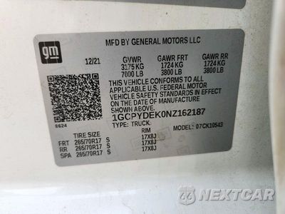 Zdjęcie 13 z 13 samochodu: 2022 CHEVROLET SILVERADO LTD K1500 LT VIN:1GCPYDEK0NZ162187 - miniatura