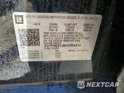 Zdjęcie 12 z 12 samochodu: 2019 GMC SIERRA K1500 AT4 VIN:3GTP9EEL6KG204210 - miniatura