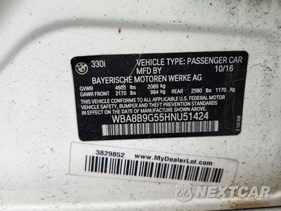 Zdjęcie 12 z 12 samochodu: 2017 BMW 330 I VIN:WBA8B9G55HNU51424 - miniatura