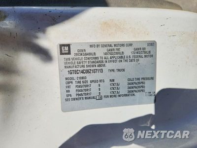 Zdjęcie 12 z 12 samochodu: 2008 GMC SIERRA C1500 VIN:1GTEC14C08Z107113 - miniatura
